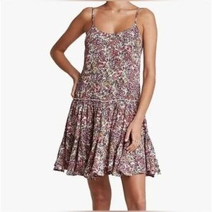 Wild Fable Floral Trapeze Swing Sundress Size XL Lace Up Back Tiered Ruffle